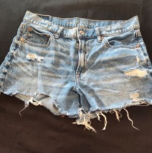 American Eagle Outfitters Distressed Blue Denim Shorts